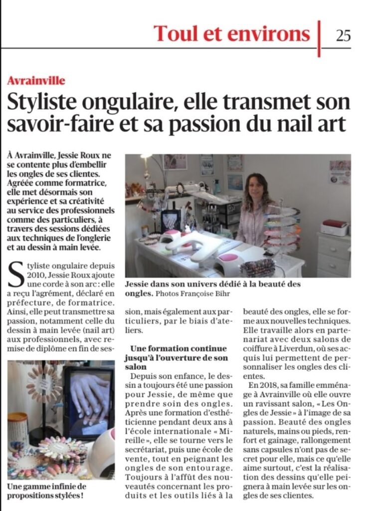 Nail Art presse – article L’Est Républicain